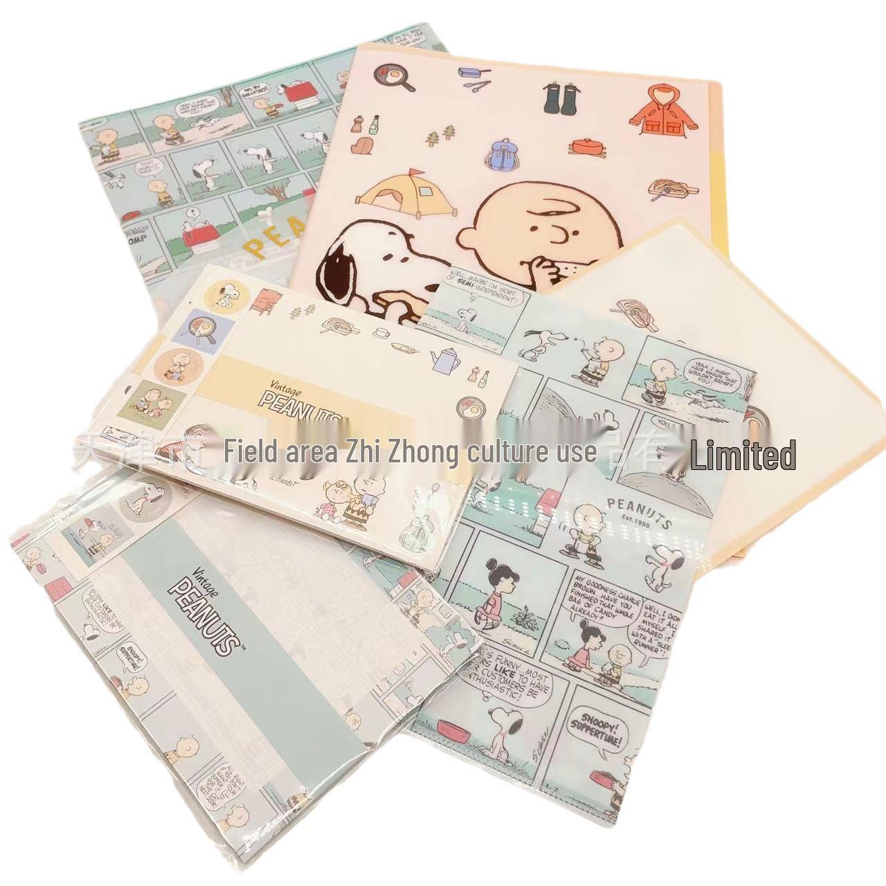 Kamio Japan Снупи Ограниченная серия Многослойная папка и набор для писем A5 Single Sheet Clip [Green] 219768