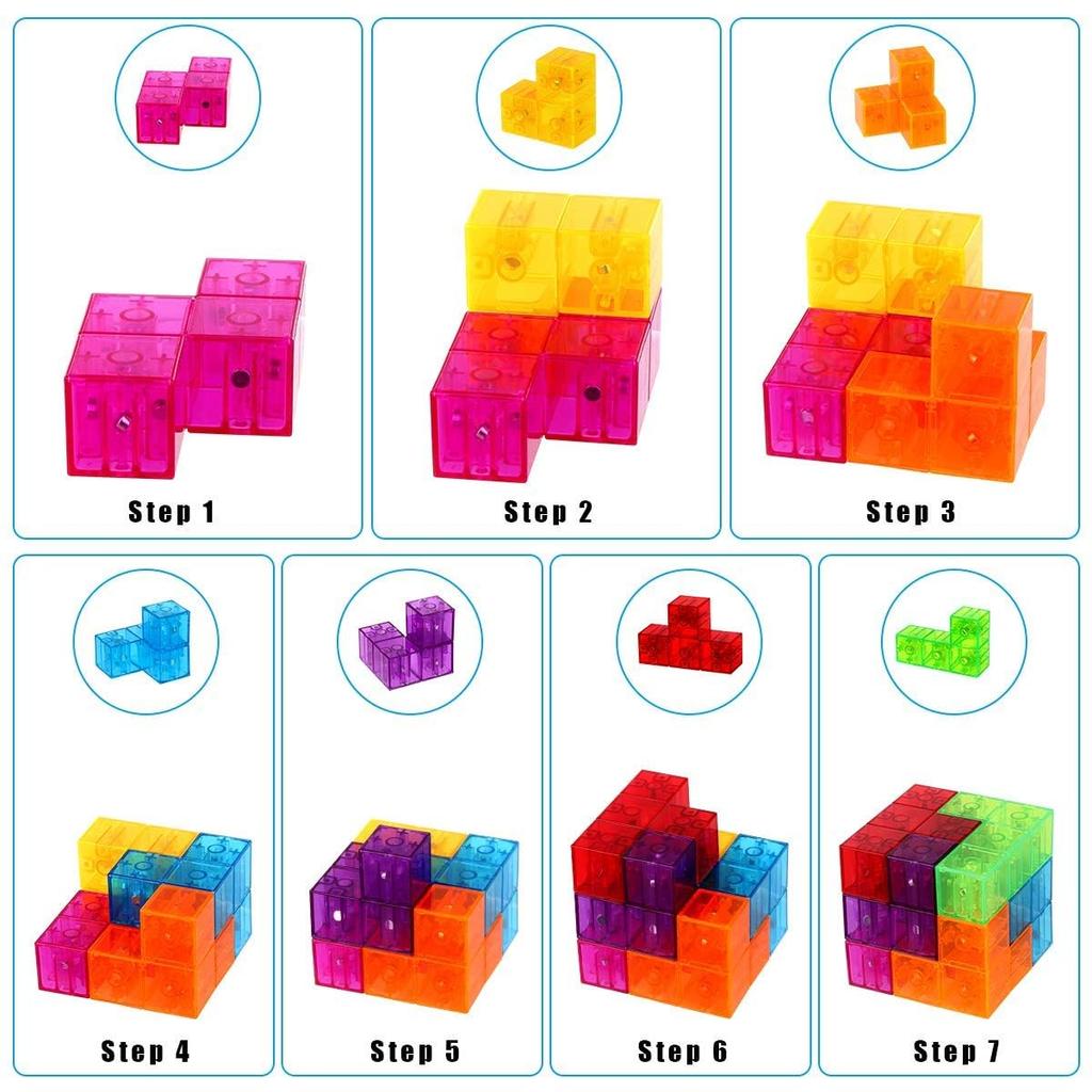 Magnetic Educational Brain Training Magnetic 7 3D Safe Gift Suitable for Ages 6 To Cultivating Magnetic Building Magic Birthday Puzzle, Toy, Puzzle,