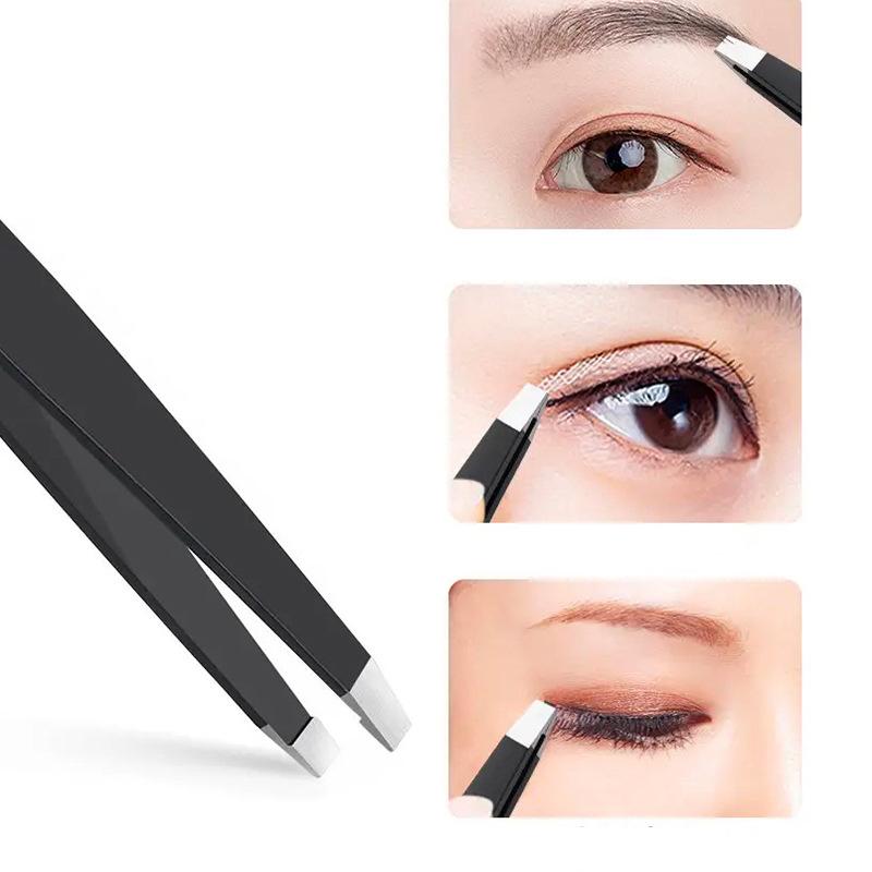 4/5 Pcs/Set Stainless Steel Eyelash Tweezers Professional Lash Extension Eyebrow Hair Remove Supplies With Bag Anti-Static