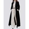 Höstmode Damkappa Chic Lös Lång Oversize Varm Tunn Ofodrad Trenchcoat Jacka Ytterkläder