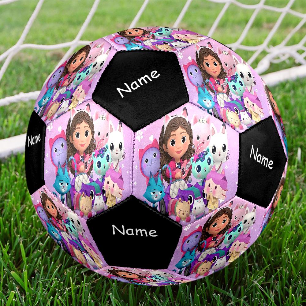 Ballon de Football Taille 5 Personnalisé Nom Gabby's Dollhouse, Convient aux Matchs Intérieurs et Extérieurs, un Cadeau Convient à Tous.
