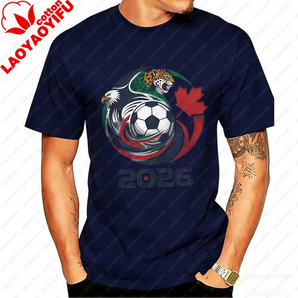 Men's Sports T-shirt 2026 USA Canada Mexico Soccer T-Shirts Eagle Jaguar Graphic Tee Football Fans 2026 FIFA World Cup Shirt Streetwear Hot Product