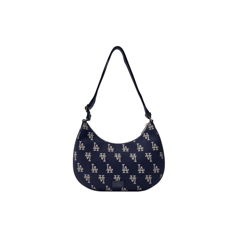 MLB Polyester Dumpling Bag, Shoulder Bag, Handbag Women's Navy Blue Casual 3ABQL023N-07NYD