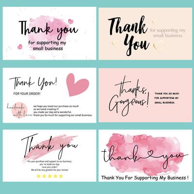 50 Cards/pack, Greeting Cards, Thank You Cards, Paper Cards, Thank You for Your Order, Thank You Cards, Small Businesses, Thank You Cards