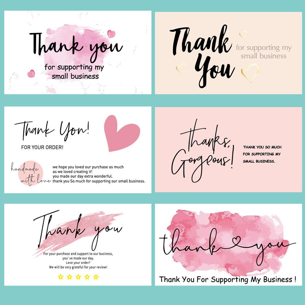 50 Cards/pack, Greeting Cards, Thank You Cards, Paper Cards, Thank You for Your Order, Thank You Cards, Small Businesses, Thank You Cards