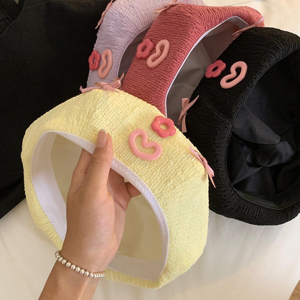 Colorful Pumpkin Hat Korean Style Painter Hat Casual Bow Berets Cap  Daily