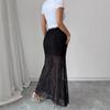Available: Y2 Black Lace See-through Slimming Women's Long Skirt - European & American Spring/Summer Fashion.