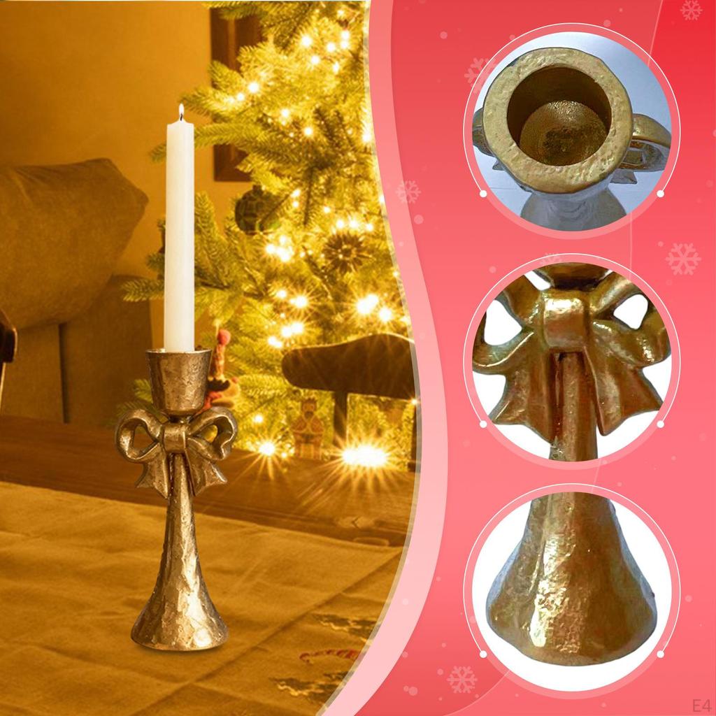 Metall Kerzenhalter Ständer Schleife Dekorative Kerzenständer Verzierung für Kamin