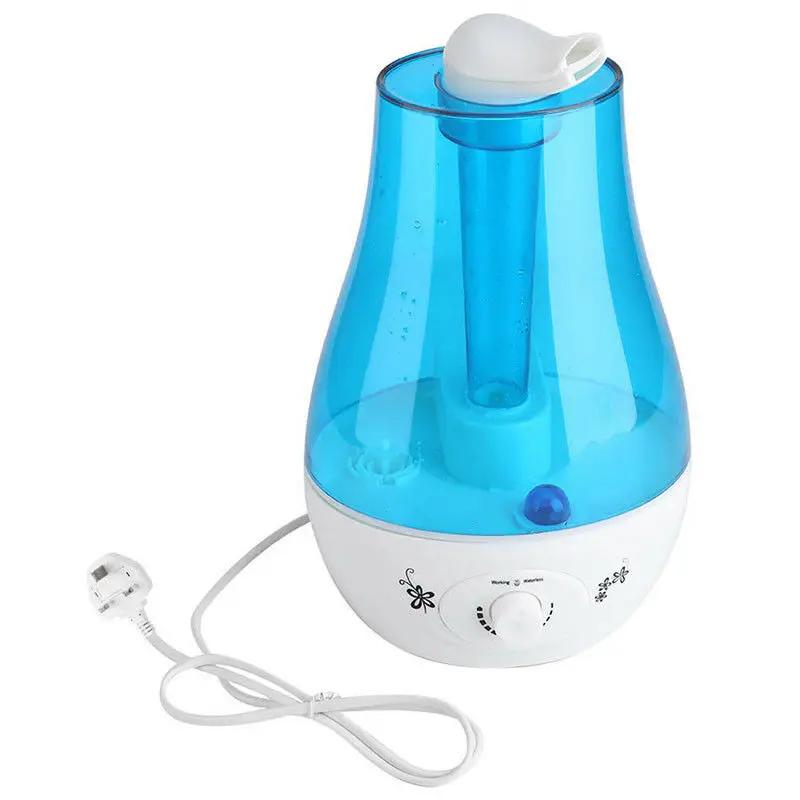 Mini Home Ultrasonic Air Humidifier with Double Spray 3L Large Capacity LED Night Light Quiet Mist Maker for Bedroom Office