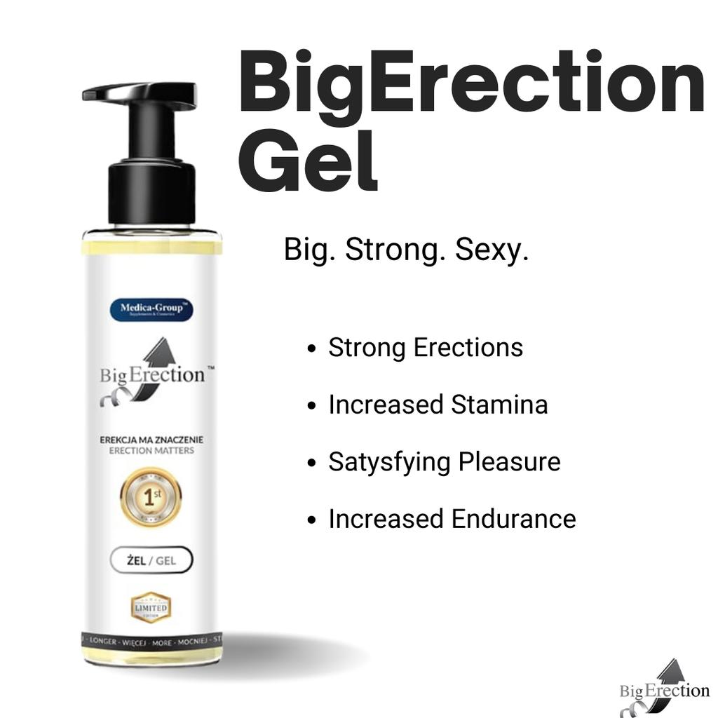 Gel BigErection – Pour des érections fortes et durables | 150 ml | Améliorer les performances sexuelles | Groupe Médica 
