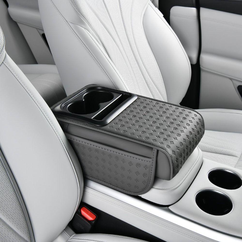 Cup Holder Armrest Heightening Cushion Side Storage Pockets Auto Armrest Cover  Trucks