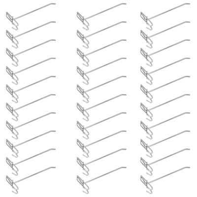 30pcs Supermarket Hook Iron Grid Shelf Hook Jewelry Display Shelf Hook 3.5mm Thickness20cm / 7.9in