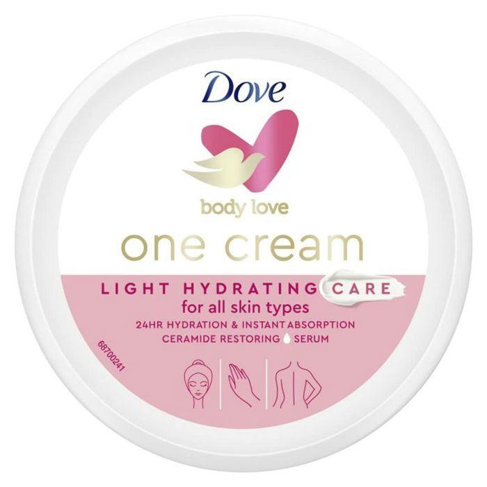Crème hydratante - Colombe - Légère - 250ml - Céramides - Non testé sur les animaux