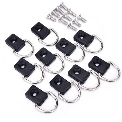 10 Stück Edelstahl Kajak Spanngurte Fracht Markise Befestigungsringe Bodenbrett Seilbolzen Bootszubehör Wartungskit