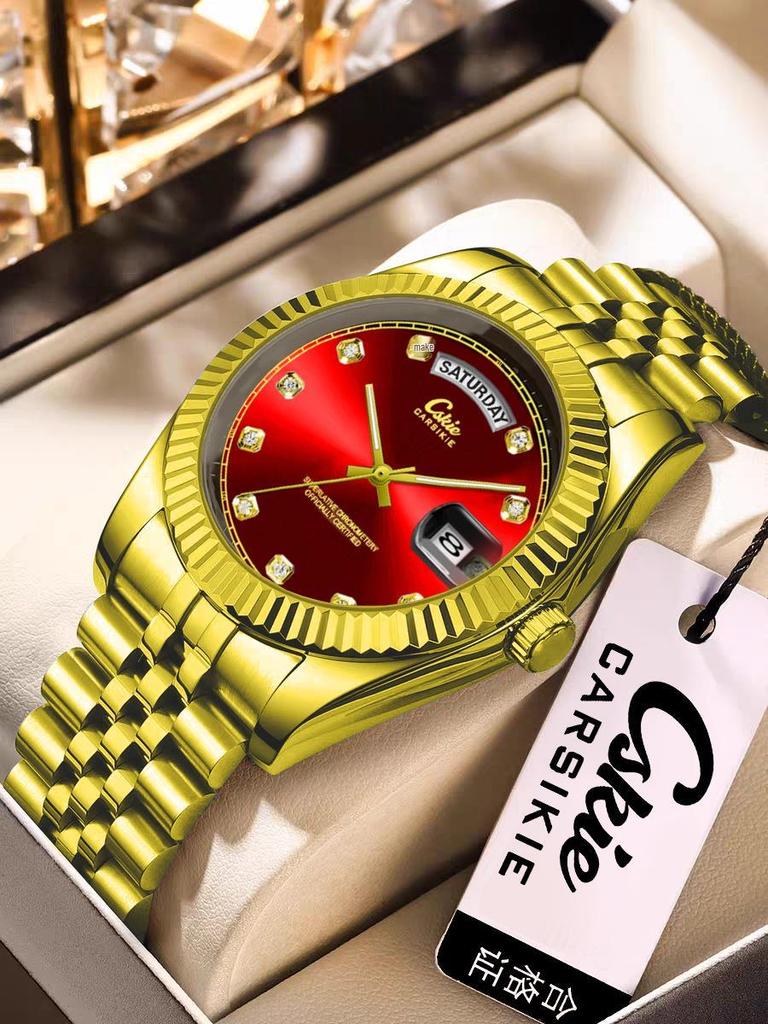 Swiss Brand Ultra-Thin Men's Steel Band Business Watch - High-End Waterproof Design