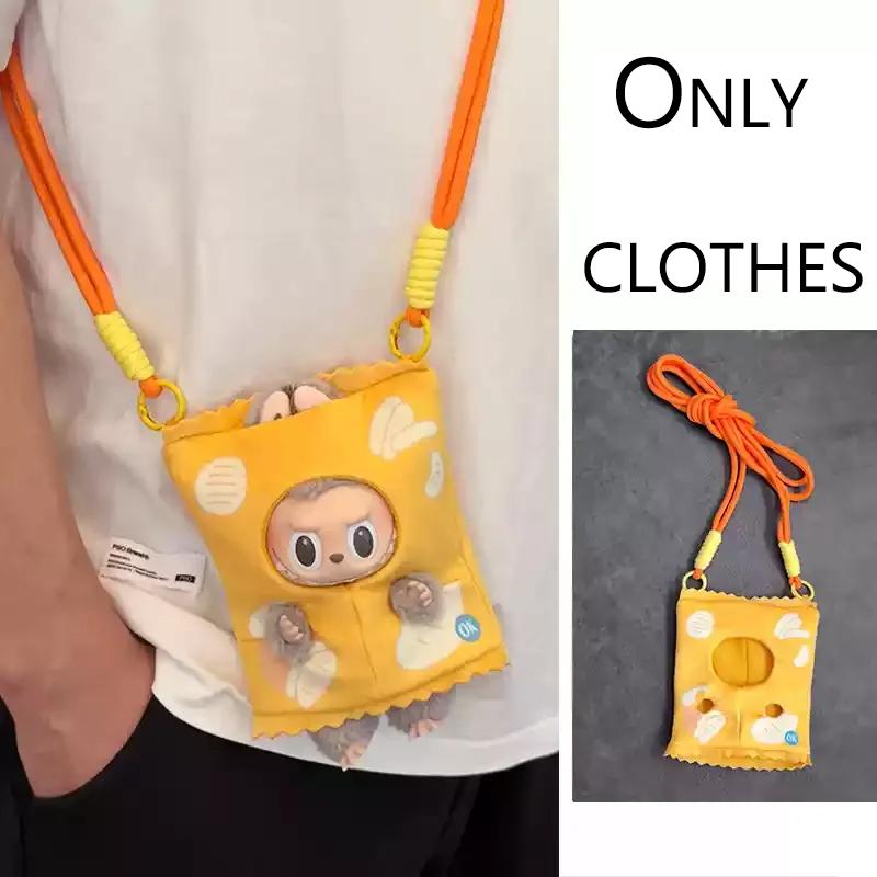 For Labubu Clothes Wacky Mart Friend Shrimp Handmade Clothing Accessory Customization V1 V2 V3 Dolls Bag Clothes Toys Hobbies