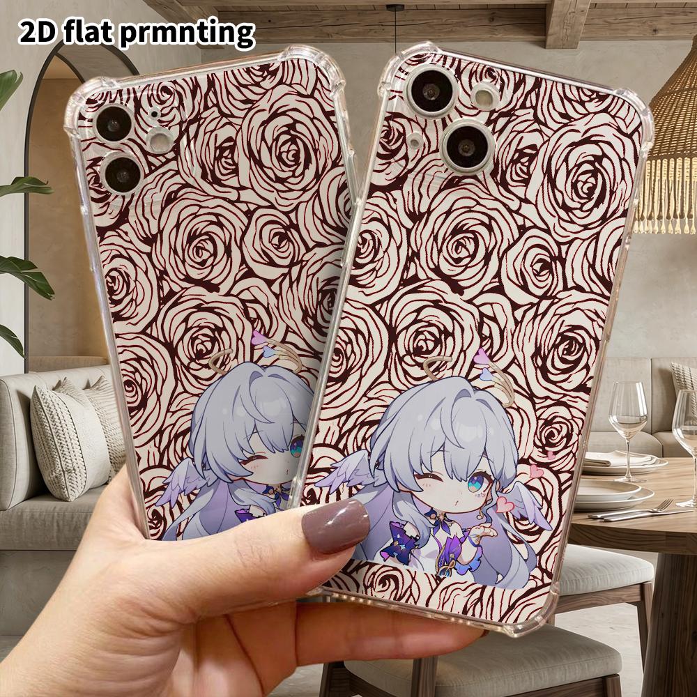 Phone Case: 2D Flat Design, Suitable for iPhone 18 17 16 15 14 13 Pro, Transparent with Corner Protection, Robin, Christmas and Halloween Gift