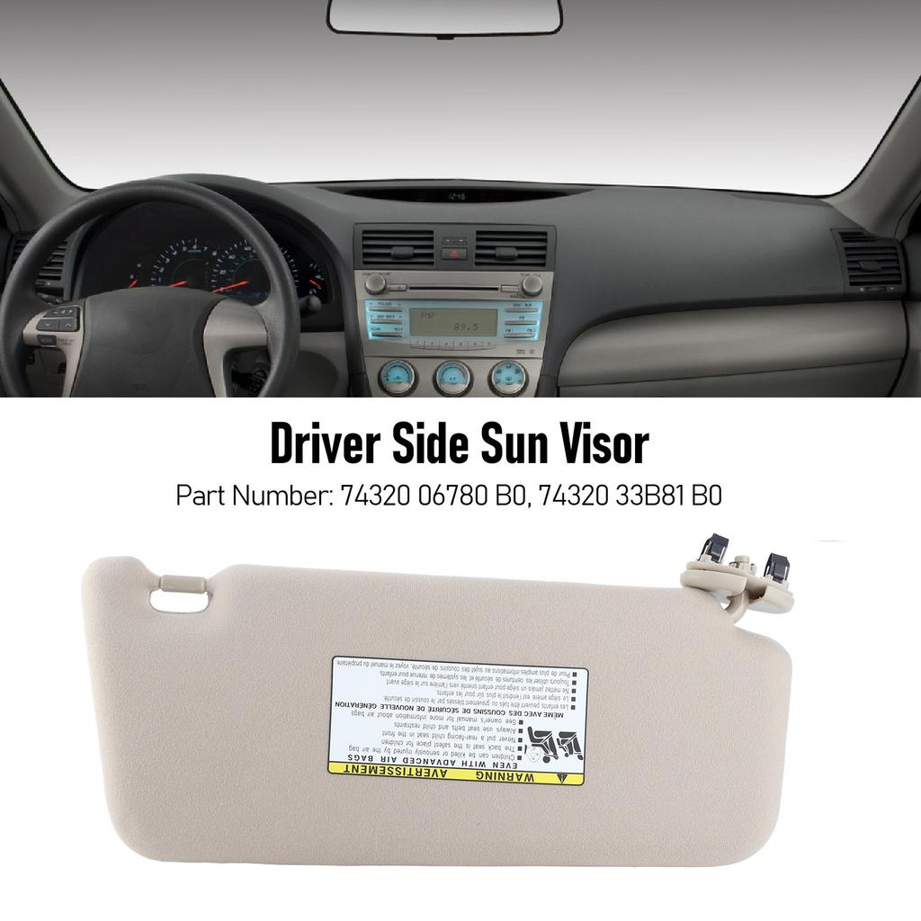 74320 33B81 B0 Front Left Driver Side Sun Visor UV Blocking Improve Visual Comfort Elegant 74320 06780 B0 for  2007 To 2011