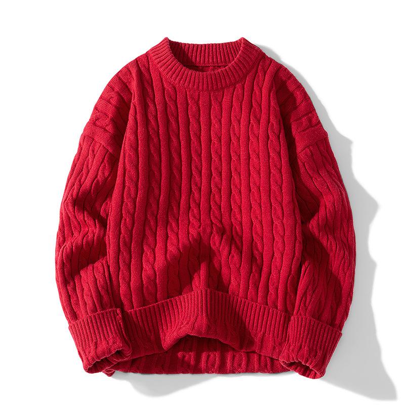 Men's Sweater, Daily Sweater, Autumn, Winter, and Korean Simple and Versatile Long-sleeved Wool
