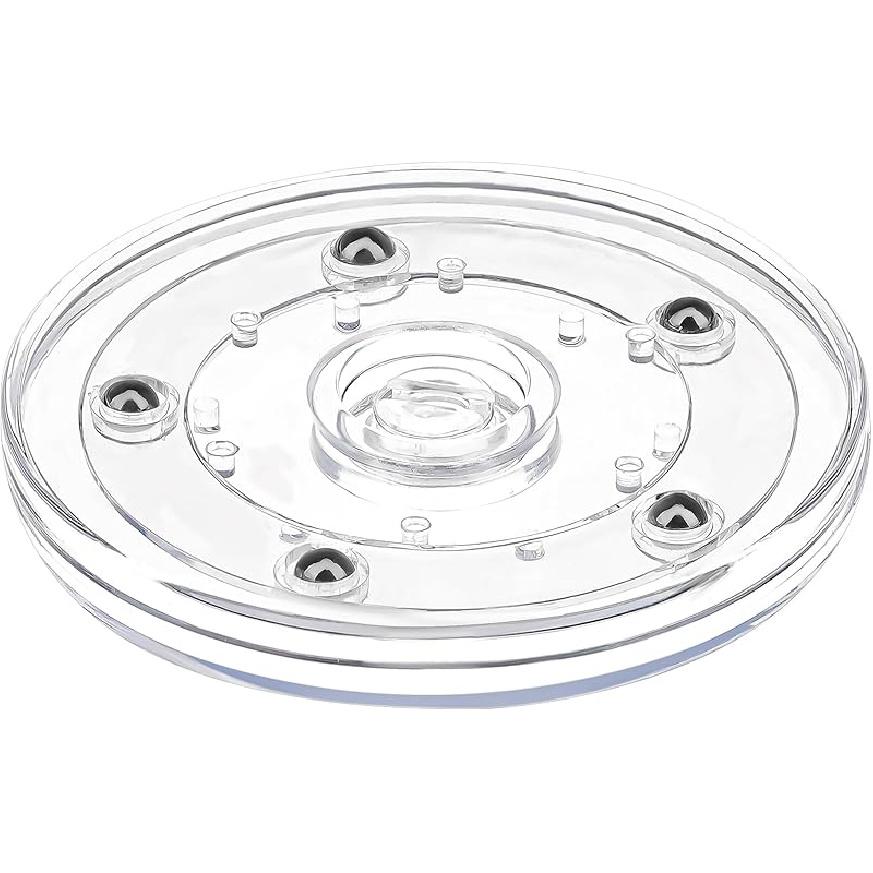 10-дюймовая поворотная подставка Lazy Susan, Акриловая поворотная подставка Lazy Susan для шкафа, Вращающаяся подставка Lazy Susan на шарикоподшипнике для столешницы, Кухня, Полки для специй, Кладовая, Столешница 4 Inch