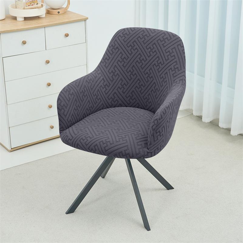 1 Stück Jacquard High Back Sesselbezug Dehnbar Büro Schaukelstuhl Sitzbezug Schmutzabweisend Sessel Esszimmerstuhl Schutzbezug für Hotel Zuhause