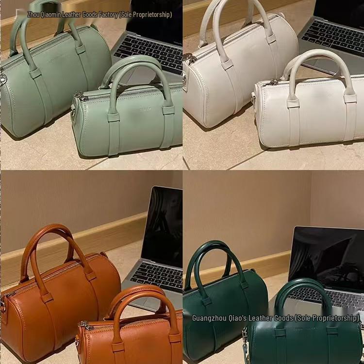 

French Dragon Inlay Bowling Bag: Versatile Single Shoulder & Crossbody Handbag for Women Small 23*9*11 + Gift Bag