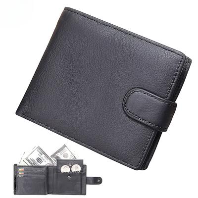 Men's Wallet Made of Genuine Leather Wallet Short Hasp  Purse  Luxury Male