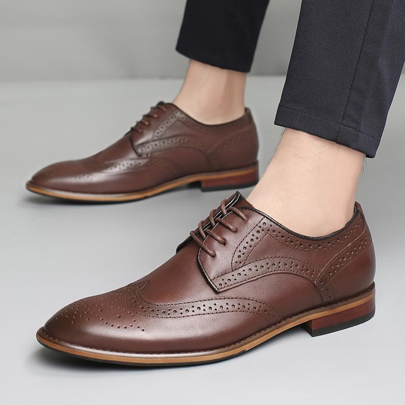 Fashion Genuine Leather Formal Shoes for Men All-match Outdoor Oxfords Male Wedding Party Office Business Shoe Male Comfortable Flats