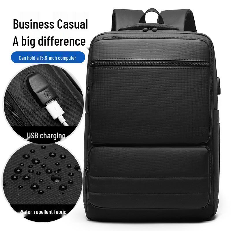 Men's High-Capacity Laptop Backpack for Fashionable Business Travel and Commute