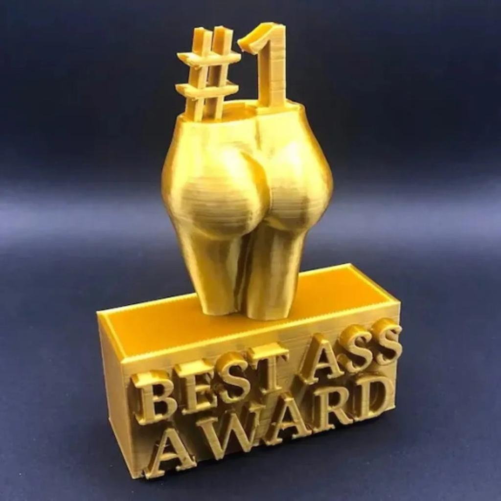 Best Ass Award Creative Best Boobs Award   Gold Ornament Trophy Statue Funny Creativity Resin Home Decorations Gifts