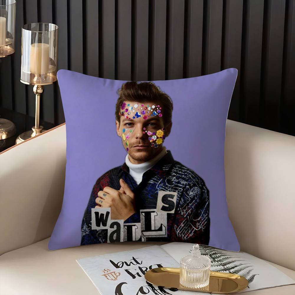 Louis Singer Tomlinsons Pillow Case Home Dorm Chair Back Short Plush Double-sided Printing Office Nap Time Cushion Cover