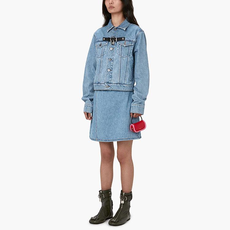 JW Anderson Padlock Strap Trucker Jacket Blue Unisex Outerwear DJ0025-PG1335-804