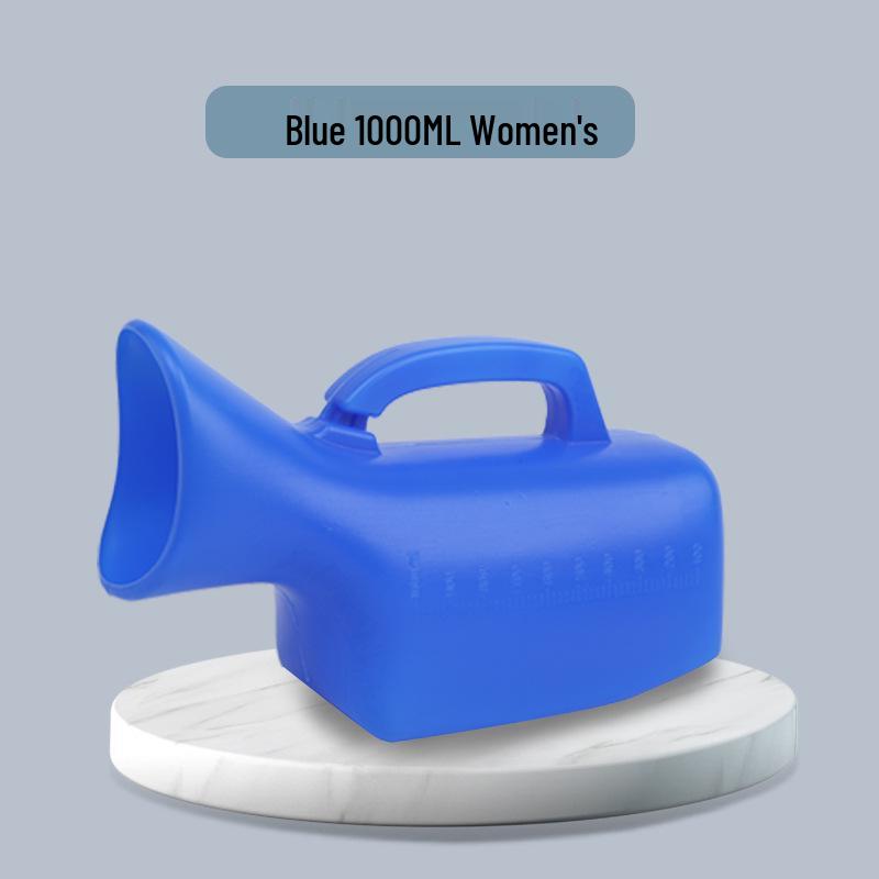 Portable Women's Urinal with Lid - Soft Mouth, Handheld Night Pot for Home Use