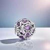 Purple Hollow Heart Mum Charms Beads Fit Original Bracele For Women Diy Bead For Jewelry Making Mother'S Day Gift