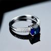 925 Sterling Silver Rings For Women Created Nano Blue Sapphire Rings 2021 Trend Birthday Luxury Engagement Wedding Fine Jewelry