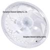 E27 Screw-in Crystal Seven-Blade Indoor LED Fan Light with Stepless Dimming and Remote Control