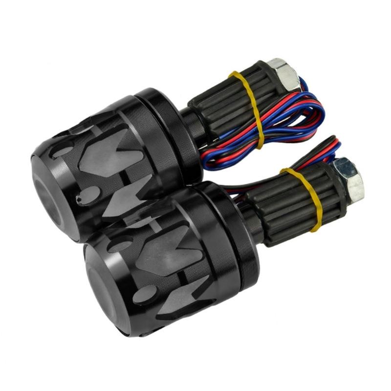 

Multicolor Illuminated Motorcycle Handlebar End Cap Universal Scooters Motorbikes Weatherproof Aluminum Material чорний