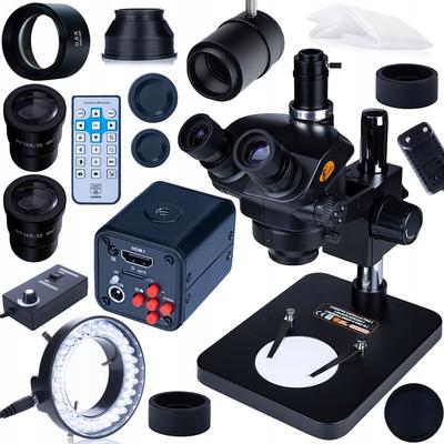 Mikroskop Trinokularowy 7–45x Z Kamerą 16MP 4K I Oświetleniem LED 56 – Zoom Optyczny | C-Mount | Inspekcja PCB | Serwis SMT