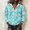 Women's Vintage Print Hoodie with Long Sleeves Pullover Top