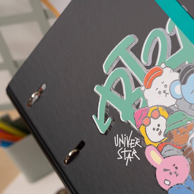 Bt21 - carpeta a4 de la colección street mood (4 anillos, goma)