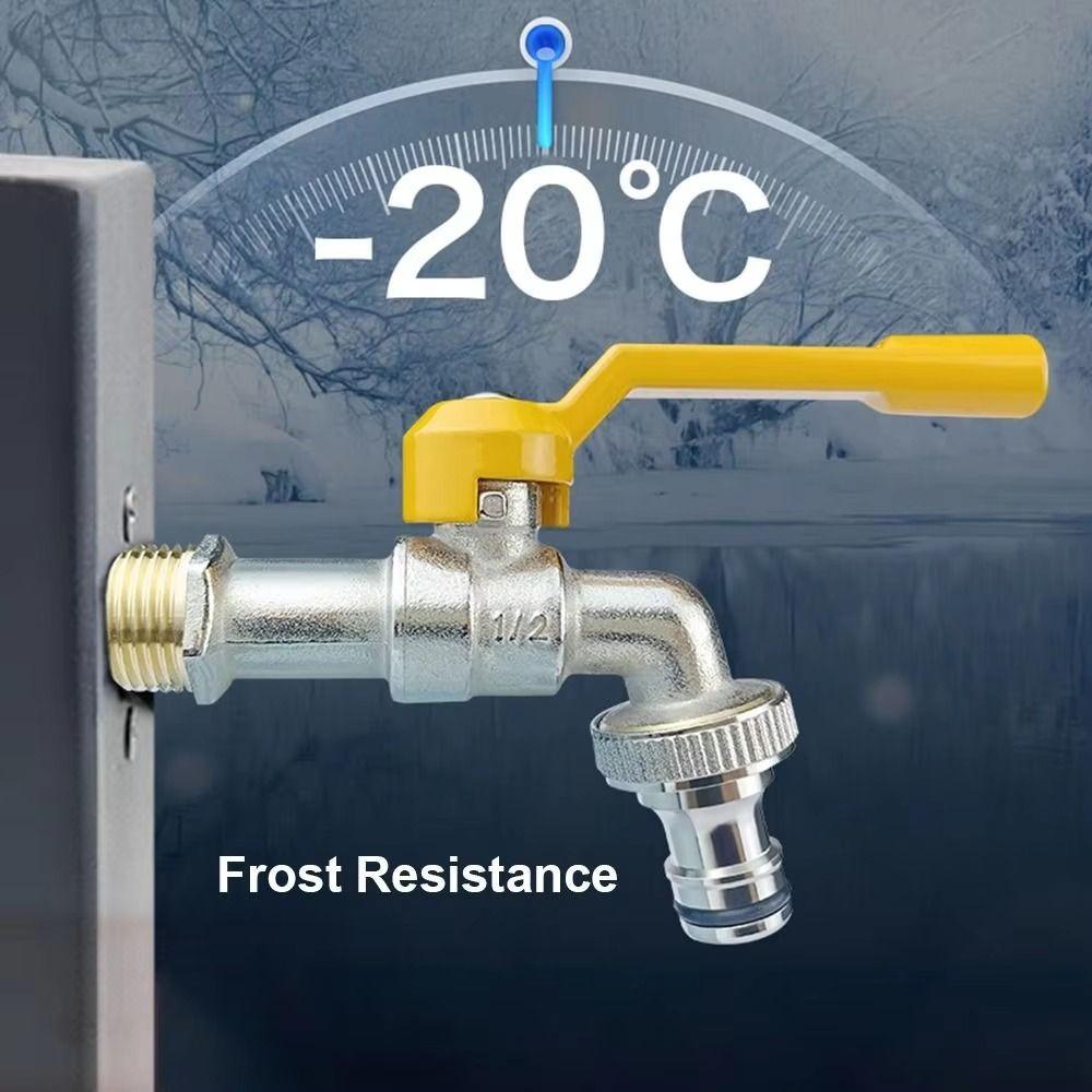 2-Way IBC Water Tank Connector Ball Valve Irrigation Brass Tap Joint  Cold Climates