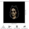 Gothic Horror Shower Curtain Creepy Halloween Decor Spooky Victorian Skull Vanity Backdrop Dark Aesthetic Room Divider Wall Tape