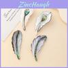 Handcrafted Shell Feather Black Butterfly Brooch Pendant Jewelry For Women
