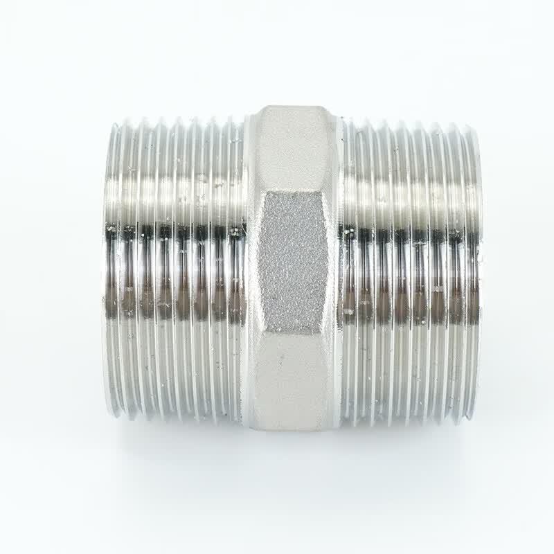 Haishidike 304 Stainless Steel Double Male Thread Nipple