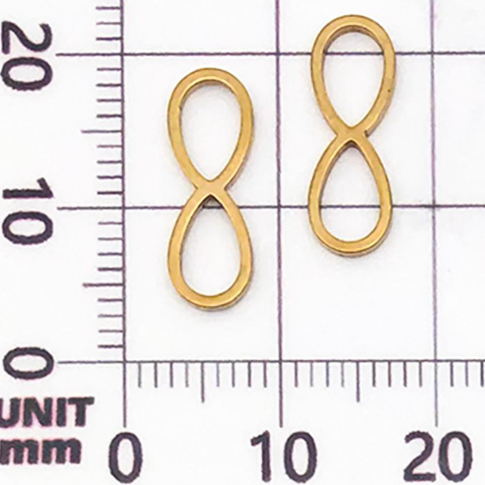 20 Mixed Gold Vacuum-Plated Stainless Steel Geometric Frame Pendant Charms for DIY Jewelry