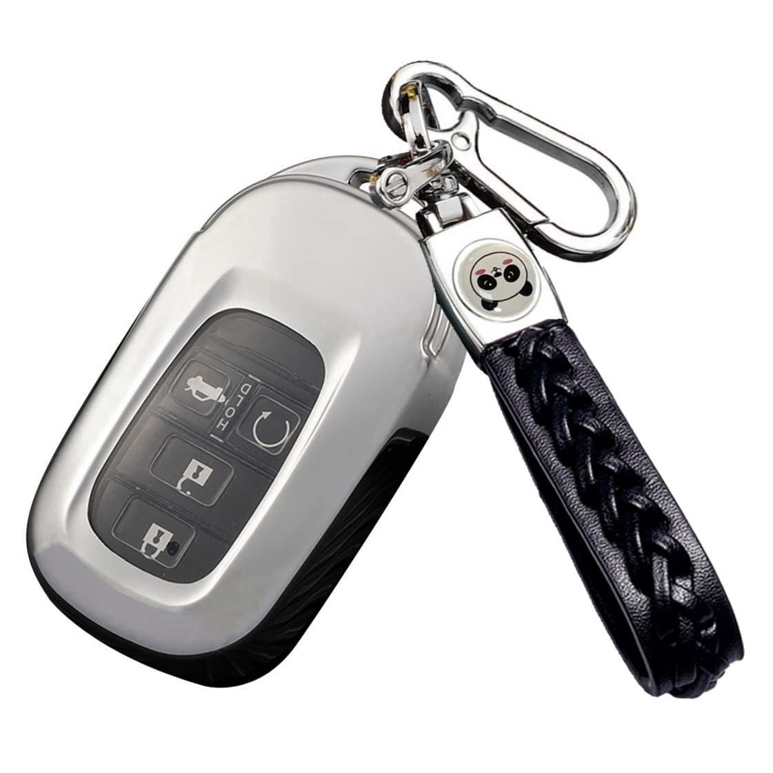 

[ZANEKO] Чехол для ключа N-BOX N-BOX Custom JF5 JF6 Civic Vezel Чехол для ключа Подходит для Honda ZA-XMtmajHG-BTg-Silver серебряный