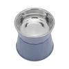 Cat Stainless Steel Bowl Increased Neck Protective Heavy Duty Cat Double Bowl for Cats DogsBlue