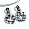 New Leopard Acrylic Big Link Chain Long Earrings for Women Exaggerated Irregular Geometric Drop Earring Statement Jewelry Gifts