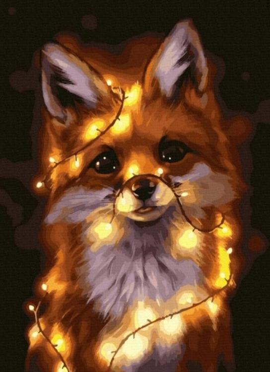 Painting by Numbers for Adults, Christmas Gift, DIY Fox