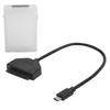 TypeC SATA Adapter 2.5in USB 3.0 10G SSD HDD Hard Disk Drive Cable Protection Box(White )